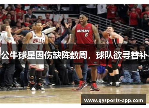 公牛球星因伤缺阵数周，球队欲寻替补